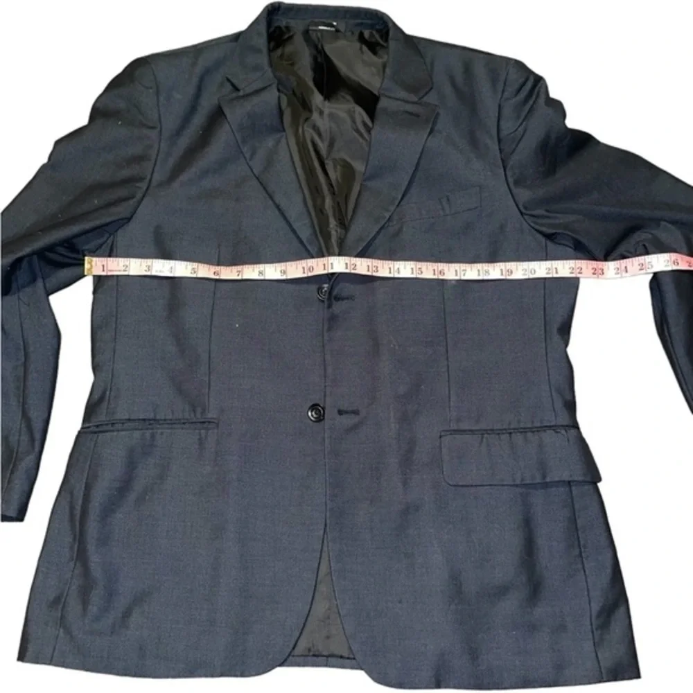 Liz Claiborne LUXE Mens Charcoal Wool/Silk Blend 2 Button Sport Coat Jacket